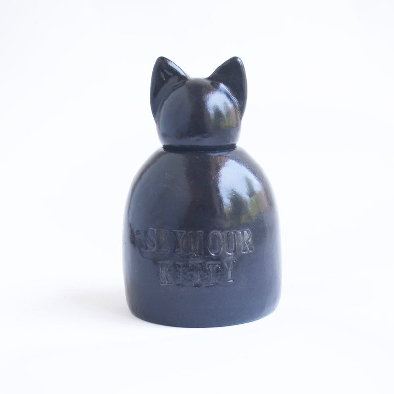 Large Black Cat Urn