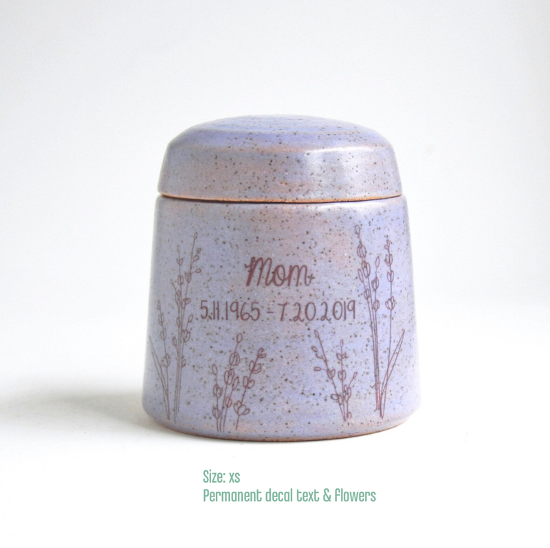 Speckled Lavender Infant Urn