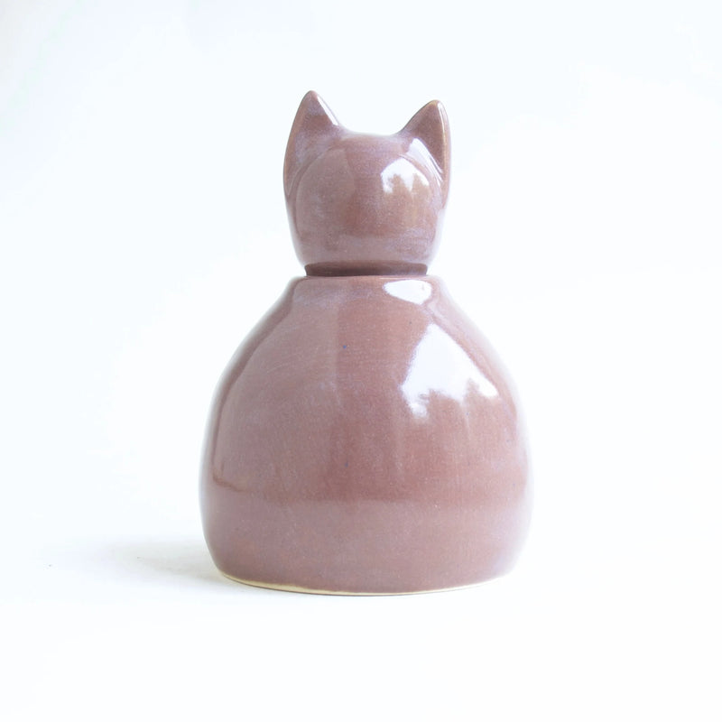 Small Mauve Cat Urn - 14 lbs