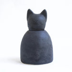 Large Matte Charcoal Cat Urn