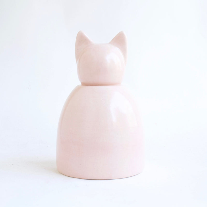 Large Soft Pink Cat Urn