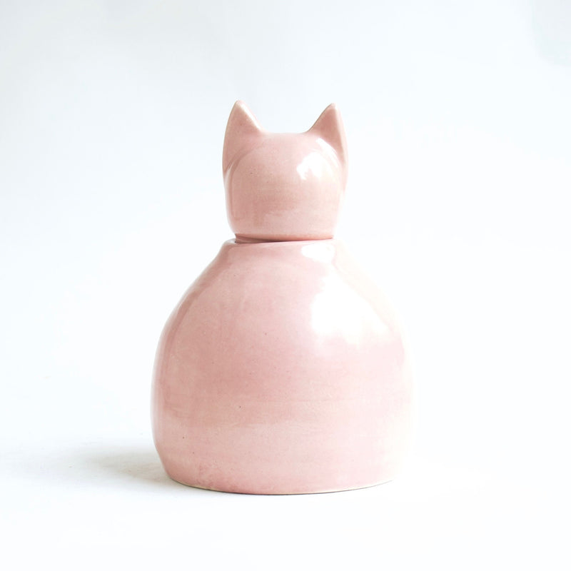 Small Pink Cat Urn
